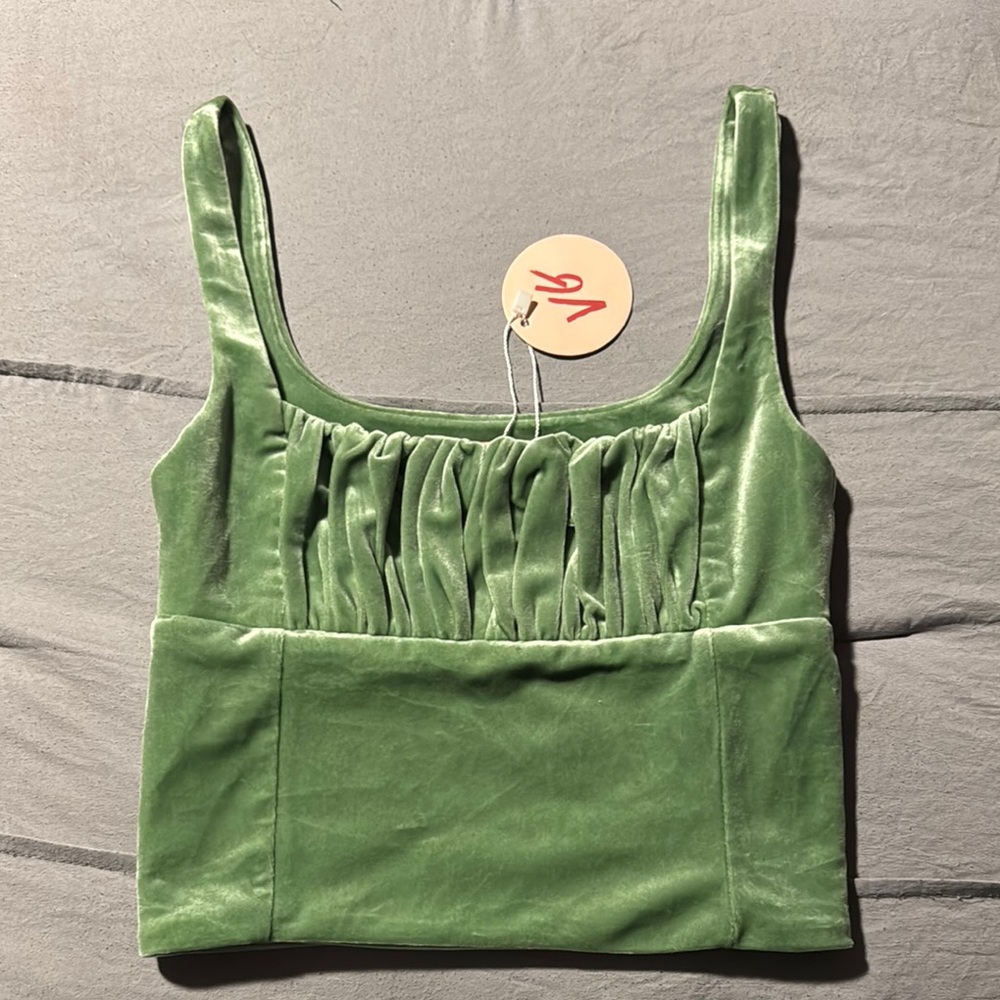 Green Velvet Women's Top